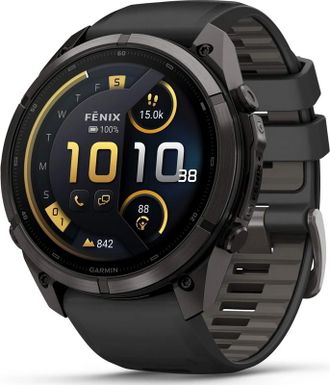 Смарт-часы Garmin Fenix 9 Pro inReach 51mm Carbon Gray DLC Titanium w. Black/Pebble Gray Silicone B. (010-04337-10/11) - фото 1 Смарт-часы Garmin Fenix 9 Pro inReach 51mm Carbon Gray DLC Titanium w. Black/Pebble Gray Silicone B. (010-04337-10/11) - фото 1