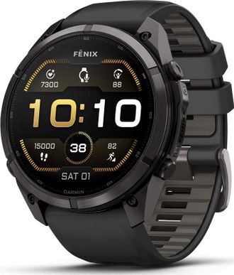 Смарт-годинник Garmin Fenix 9 Pro 51mm Carbon Gray DLC Titanium with Black/Pebble Gray Silicone Band (010-04337-15/16) - фото 1 Смарт-годинник Garmin Fenix 9 Pro 51mm Carbon Gray DLC Titanium with Black/Pebble Gray Silicone Band (010-04337-15/16) - фото 1