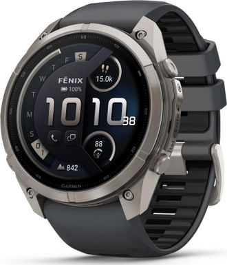 Смарт-часы Garmin Fenix 9 Pro inReach 51mm Titanium with Graphite/Black Silicone Band (010-04337-20/21) - фото 1