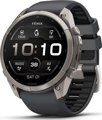 Смарт-годинник Garmin Fenix 9 Pro 51mm Titanium with Graphite/Black Silicone Band (010-04337-25/26) - фото 1 Смарт-годинник Garmin Fenix 9 Pro 51mm Titanium with Graphite/Black Silicone Band (010-04337-25/26) - фото 1