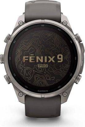 Смарт-часы Garmin Fenix 9 Pro Solar 47mm Titanium with Pebble Gray/Silver Gray Silicone Band (010-04338-05/06) - фото 2