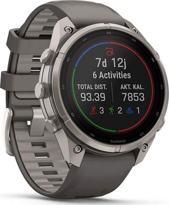 Смарт-часы Garmin Fenix 9 Pro Solar 47mm Titanium with Pebble Gray/Silver Gray Silicone Band (010-04338-05/06) - фото 1