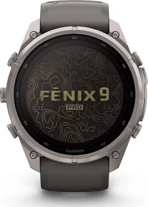 Смарт-часы Garmin Fenix 9 Pro Solar inReach 51mm Titanium with Pebble Gray/Silver Gray Silicone Band (010-04339-00/01) - фото 2