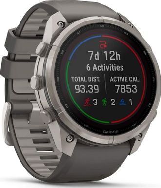 Смарт-часы Garmin Fenix 9 Pro Solar 51mm Titanium with Pebble Gray/Silver Gray Silicone Band (010-04339-05/06) - фото 1 Смарт-часы Garmin Fenix 9 Pro Solar 51mm Titanium with Pebble Gray/Silver Gray Silicone Band (010-04339-05/06) - фото 1