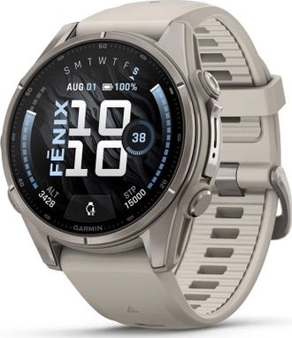 Смарт-часы Garmin Fenix 9 43mm Titanium with Fog Gray Silicone Band (010-04761-00/01) - фото 1 Смарт-часы Garmin Fenix 9 43mm Titanium with Fog Gray Silicone Band (010-04761-00/01) - фото 1