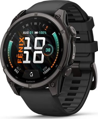 Смарт-часы Garmin Fenix 9 47mm Carbon Gray DLC Titanium with Black Silicone Band (010-04762-10/11) - фото 1 Смарт-часы Garmin Fenix 9 47mm Carbon Gray DLC Titanium with Black Silicone Band (010-04762-10/11) - фото 1