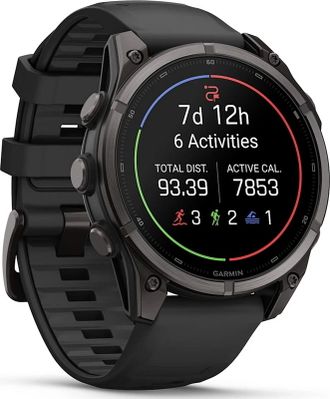 Смарт-часы Garmin Fenix 9 47mm Carbon Gray DLC Titanium with Black Silicone Band (010-04762-10/11) - фото 2 Смарт-часы Garmin Fenix 9 47mm Carbon Gray DLC Titanium with Black Silicone Band (010-04762-10/11) - фото 2