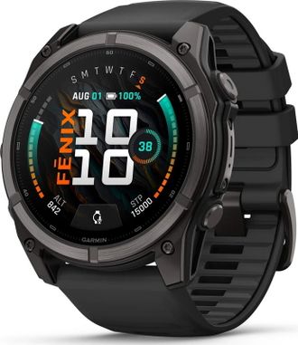 Смарт-часы Garmin Fenix 9 51mm Carbon Gray DLC Titanium with Black Silicone Band (010-04763-10/11) - фото 1