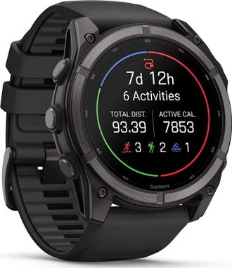 Смарт-часы Garmin Fenix 9 51mm Carbon Gray DLC Titanium with Black Silicone Band (010-04763-10/11) - фото 3