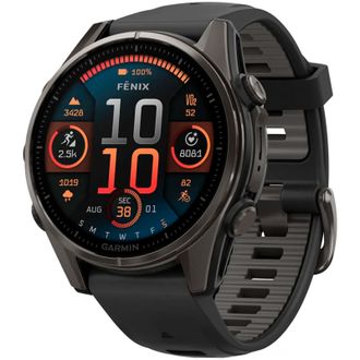 Смарт-часы Garmin fenix 8 51mm,AMOLED,Saph,CrbnGryTi/Blk,Blk/PebbleGryBnd (010-02905-21) (UA) - фото 1