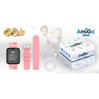 Детские смарт-часы AmiGo GO10S Pro Wifi Pink (UA) - фото 2 Детские смарт-часы AmiGo GO10S Pro Wifi Pink (UA) - фото 2
