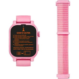 Детские смарт-часы AmiGo GO810 Ultra 4G GPS Pink (UA) - фото 4 Детские смарт-часы AmiGo GO810 Ultra 4G GPS Pink (UA) - фото 4