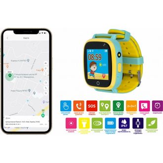 Дитячий годинник AmiGo GO001 iP67 Green-Yellow (UA) - фото 6 Дитячий годинник AmiGo GO001 iP67 Green-Yellow (UA) - фото 6