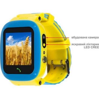 Детские часы AmiGo GO004 Splashproof Camera+LED Glory Blue-Yellow (UA) - фото 2