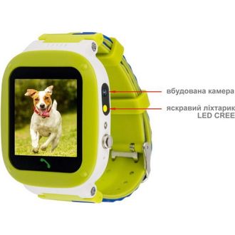 Детские часы AmiGo GO004 Splashproof Camera+LED Green (UA) - фото 6
