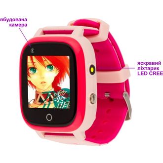 Дитячий годинник Amigo GO005 4G WIFI Kids waterproof Thermometer Pink (747018) (UA) - фото 2