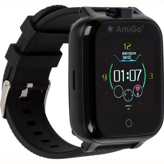 Дитячий годинник AmiGo GO006 GPS 4G WIFI Videocall Black (UA) - фото 1