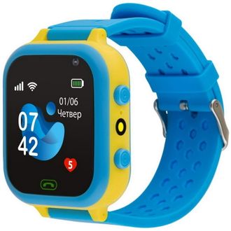 Детские часы AmiGo GO009 Camera+LED WIFI Blue-Yellow - фото 2