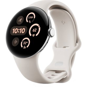 Смарт-часы Google Pixel Watch 3 41 mm Wi-Fi Polished Silver Aluminum Case/Porcelain Active Band - фото 1