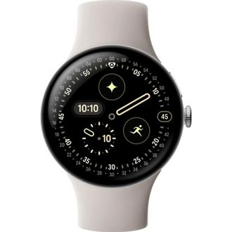 Смарт-годинник Google Pixel Watch 4 45mm WI-FI Polished Silver Aluminum case / Porcelain Active Band (JP) - фото 2