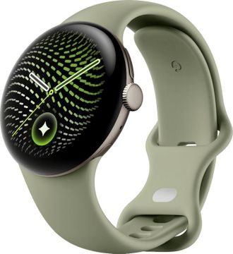 Смарт-часы Google Pixel Watch 5 41mm Wi-Fi Satin Pyrite / Olive Active Band (JP) - фото 1