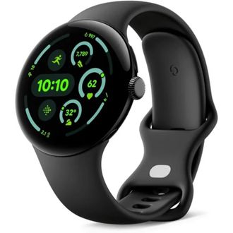 Смарт-годинник Google Pixel Watch 3 45 mm LTE Matte Black Aluminum Case/Obsidian Active Band - фото 1