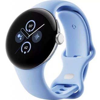 Смарт-часы Google Pixel Watch 2 LTE Polished Silver Aluminum Case / Bay Active Band - фото 1