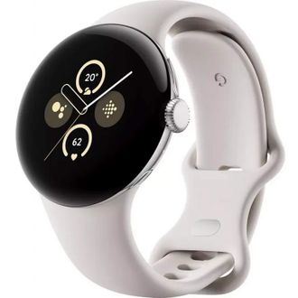 Смарт-часы Google Pixel Watch 2 LTE Polished Silver Aluminum Case / Porcelain Active Band - фото 1