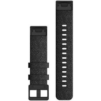 Ремешок для смарт-часов Garmin QuickFit 20 Watch Bands Heathered Black Nylon with Black Hardware (010-12875-00) - фото 2