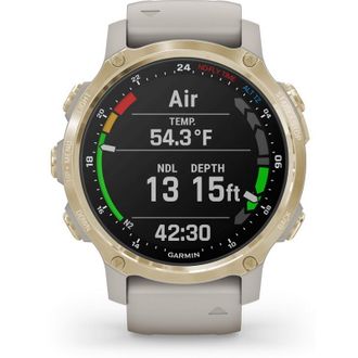 Смарт-годинник Garmin Descent Mk2S Light Gold with Light Sand Silicone Band (010-02403-01) - фото 2