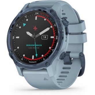 Смарт-годинник Garmin Descent Mk2S Mineral Blue with Sea Foam Silicone Band (010-02403-07) - фото 1