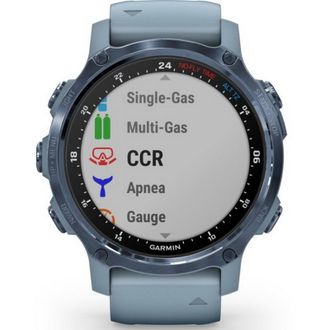 Смарт-годинник Garmin Descent Mk2S Mineral Blue with Sea Foam Silicone Band (010-02403-07) - фото 2
