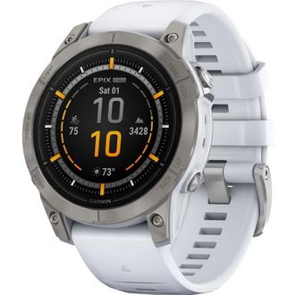 Смарт-годинник Garmin Epix Pro Gen 2 Sapphire 47mm Titanium w. Whitestone Band (010-02803-20/21) (UA) - фото 1