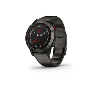 Смарт-часы Garmin Fenix 6 Pro Solar Titanium Carbon Gray Dlc With Titanium Dlc Band (010-02410-23/22) - фото 1