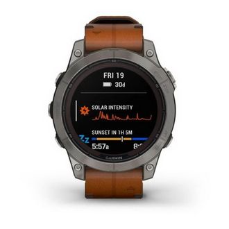 Смарт-часы Garmin Fenix 7 Pro Sapphire Solar Titanium with Chestnut L. Band (010-02777-30) - фото 3 Смарт-часы Garmin Fenix 7 Pro Sapphire Solar Titanium with Chestnut L. Band (010-02777-30) - фото 3
