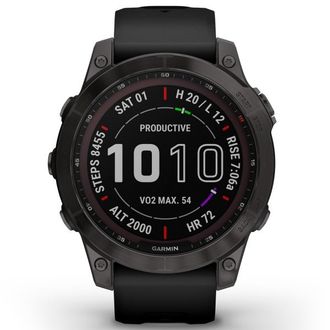 Смарт-годинник Garmin Fenix 7 Sapphire Solar Carbon Gray DLC Titanium with Black Band (010-02540-20/21) - фото 1 Смарт-годинник Garmin Fenix 7 Sapphire Solar Carbon Gray DLC Titanium with Black Band (010-02540-20/21) - фото 1