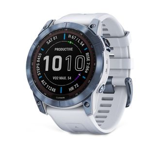 Смарт-годинник Garmin Fenix 7 Sapphire Solar Mineral Blue DLC Titanium with Whitestone Band (010-02540-24/25) - фото 1 Смарт-годинник Garmin Fenix 7 Sapphire Solar Mineral Blue DLC Titanium with Whitestone Band (010-02540-24/25) - фото 1