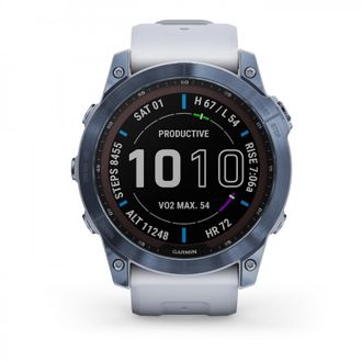 Смарт-годинник Garmin Fenix 7 Sapphire Solar Mineral Blue DLC Titanium with Whitestone Band (010-02540-24/25) - фото 2 Смарт-годинник Garmin Fenix 7 Sapphire Solar Mineral Blue DLC Titanium with Whitestone Band (010-02540-24/25) - фото 2
