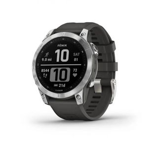 Смарт-годинник Garmin Fenix 7 Silver with Graphite Band (010-02540-00/01) - фото 1 Смарт-годинник Garmin Fenix 7 Silver with Graphite Band (010-02540-00/01) - фото 1
