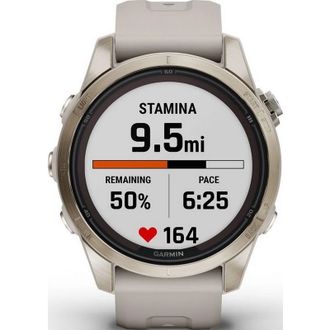 Смарт-годинник Garmin Fenix 7S Pro Sapphire Solar Edition Soft Gold with Light Sand Band (010-02776-14/15) - фото 2 Смарт-годинник Garmin Fenix 7S Pro Sapphire Solar Edition Soft Gold with Light Sand Band (010-02776-14/15) - фото 2