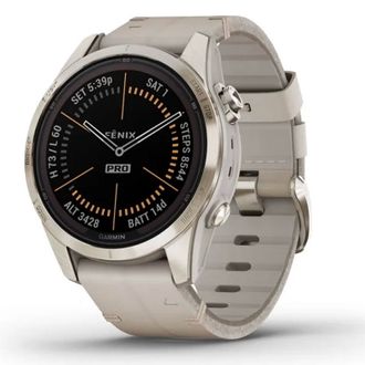 Смарт-годинник Garmin Fenix 7S Pro Sapphire Solar Soft Gold w. Limestone L. Band (010-02776-30) - фото 1 Смарт-годинник Garmin Fenix 7S Pro Sapphire Solar Soft Gold w. Limestone L. Band (010-02776-30) - фото 1