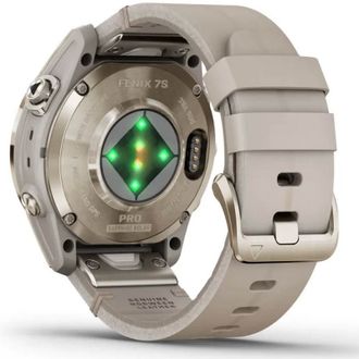 Смарт-годинник Garmin Fenix 7S Pro Sapphire Solar Soft Gold w. Limestone L. Band (010-02776-30) - фото 2 Смарт-годинник Garmin Fenix 7S Pro Sapphire Solar Soft Gold w. Limestone L. Band (010-02776-30) - фото 2