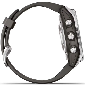 Смарт-годинник Garmin Fenix 7S Pro Solar Edition | 42 мм Silver with Graphite Band (010-02776-01) - фото 6