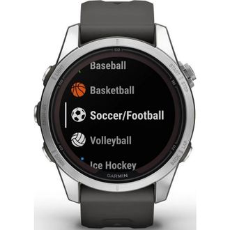 Смарт-годинник Garmin Fenix 7S Pro Solar Silver w. Graphite Band (010-02776-00/01) - фото 2