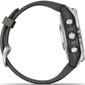 Смарт-годинник Garmin Fenix 7S Pro Solar Silver w. Graphite Band (010-02776-00/01) - фото 3