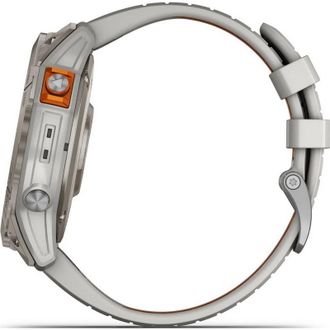 Смарт-часы Garmin Fenix 7X Pro Sapphire Solar Edition Titanium with Fog Gray/Ember Orange Band (010-02778-14/15) - фото 5
