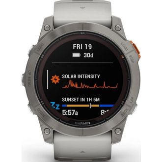 Смарт-часы Garmin Fenix 7X Pro Sapphire Solar Titanium with Grey/Orange Band (010-02778-64) (UA) - фото 3 Смарт-часы Garmin Fenix 7X Pro Sapphire Solar Titanium with Grey/Orange Band (010-02778-64) (UA) - фото 3
