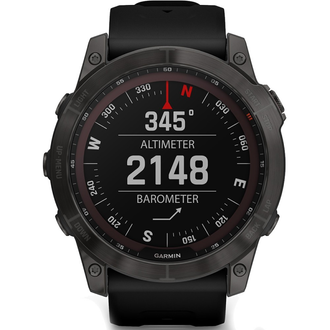 Смарт-годинник Garmin Fenix 7X Sapphire Solar Carbon Gray DLC Titanium with Black Band (010-02541-10/11) - фото 3 Смарт-годинник Garmin Fenix 7X Sapphire Solar Carbon Gray DLC Titanium with Black Band (010-02541-10/11) - фото 3
