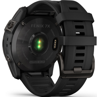 Смарт-годинник Garmin Fenix 7X Sapphire Solar Carbon Gray DLC Titanium with Black Band (010-02541-10/11) - фото 5 Смарт-годинник Garmin Fenix 7X Sapphire Solar Carbon Gray DLC Titanium with Black Band (010-02541-10/11) - фото 5
