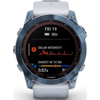 Смарт-годинник Garmin Fenix 7X Sapphire Solar M. Blue DLC Titanium w. Whitestone Band (010-02541-14/15) - фото 2 Смарт-годинник Garmin Fenix 7X Sapphire Solar M. Blue DLC Titanium w. Whitestone Band (010-02541-14/15) - фото 2